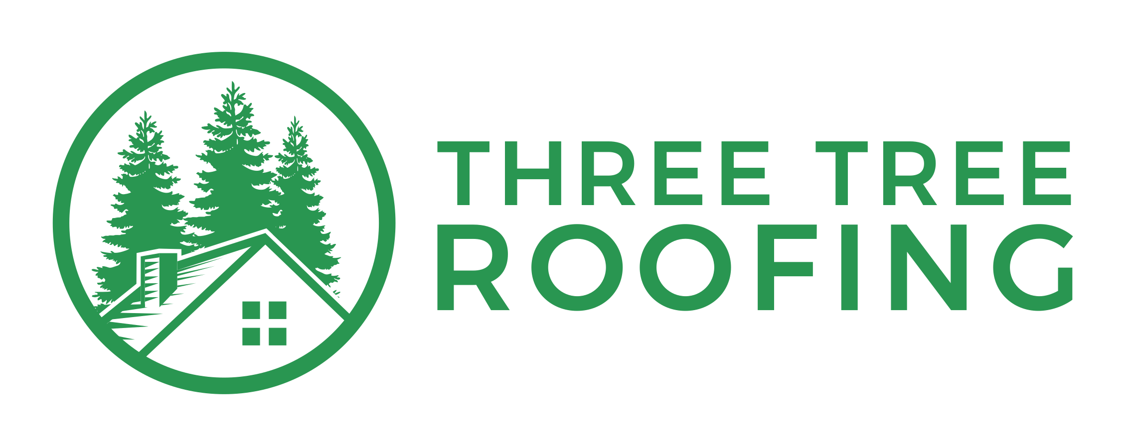 three tree roofing logo